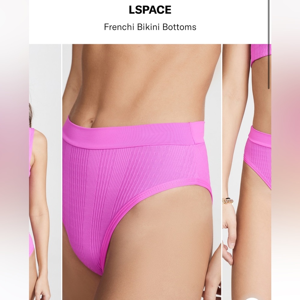 L*Space Pink Ribbed Bikini Set - Picture 2 of 8